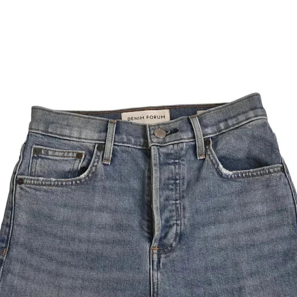 Aritzia Denim Forum The Yoko Bermuda Jean Short Denim Blue Size 25 - Picture 6 of 16
